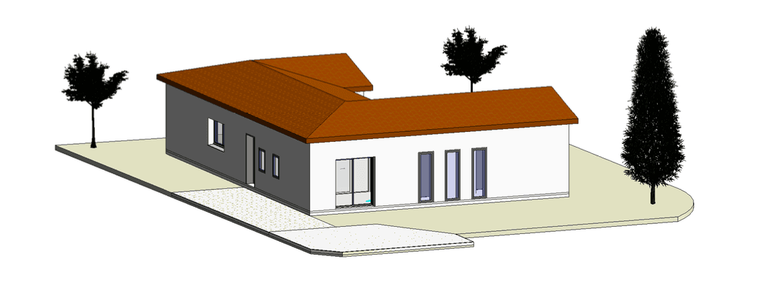 Villa Launac — Vue Nord-Ouest